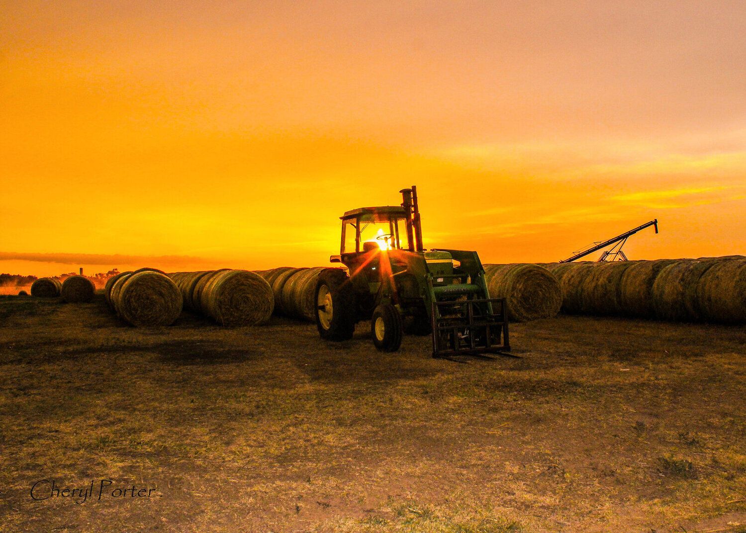 baca county farm tractor with hay